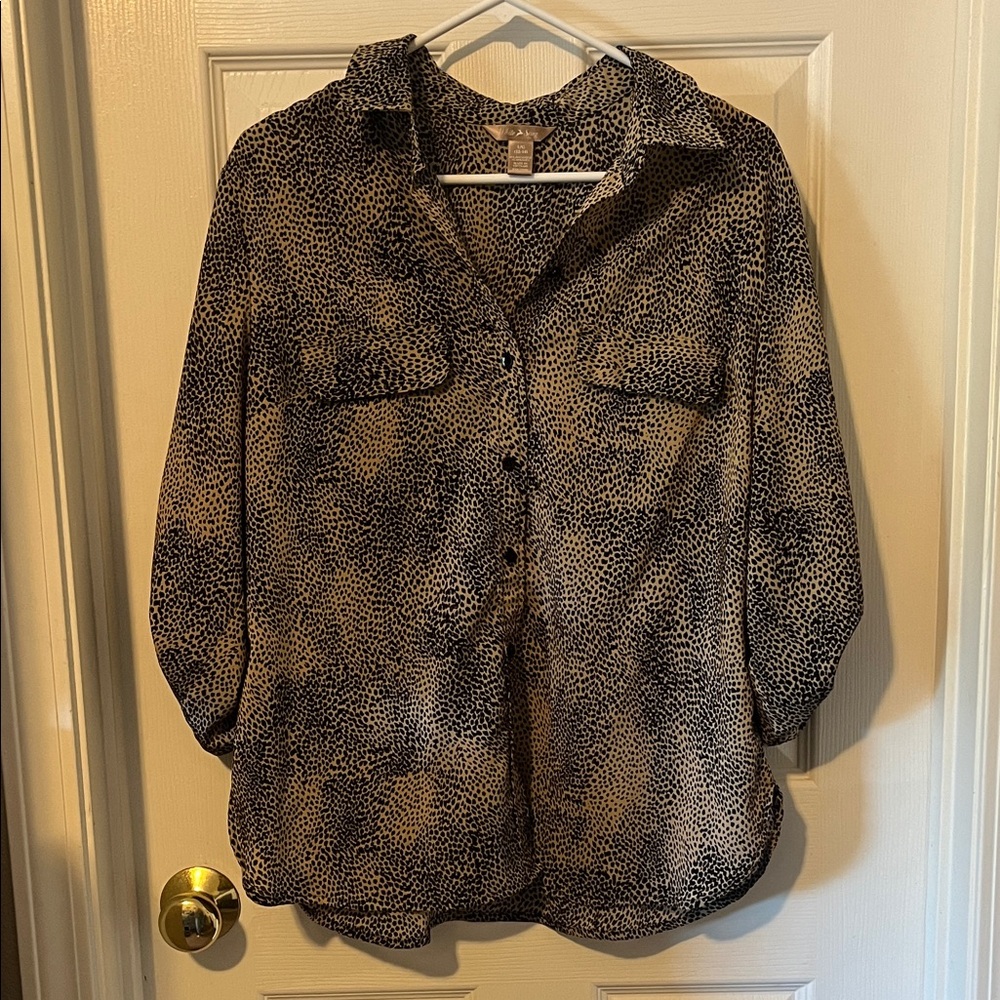 White Stag Animal Print Top